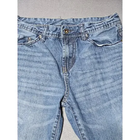 Buffalo David Bitton Jeans Girls 16 Blue Denim Stretch Mid Rise Straight Leg - Picture 2 of 10